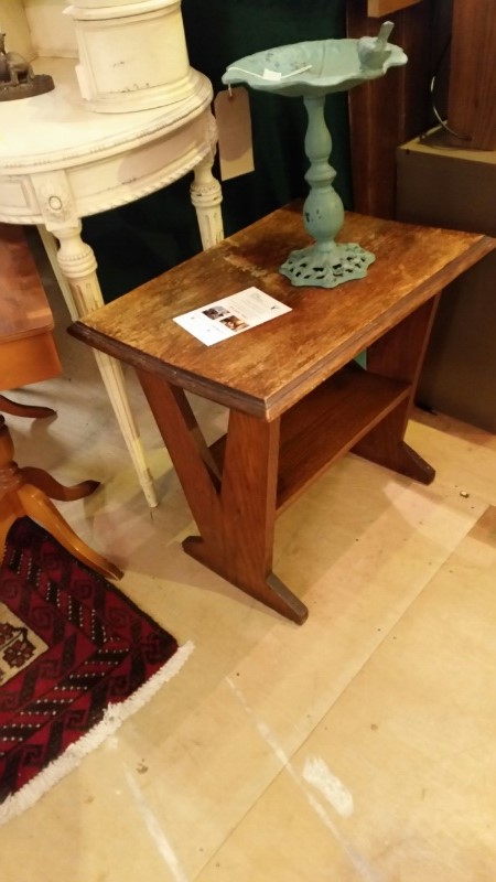 Oak side table, Arts and Crafts style