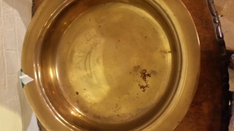 Large, decorative hand beaten brass bowl 47 cm diameter, 10cm high - Image 3 of 4