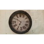 *Distressed rusty style porthole clock, approx 43 cm diameter, 13 cm deep. Battery driven. *this