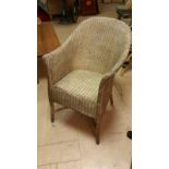 Two Lloyd Loom style chairs (unbranded)