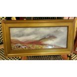 Eustace A. Tozer (1869-1931) watercolour of a Devon moorland scene. Signed lower left. Framed and