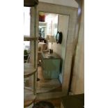 *Large mirror, distressed white moulded frame overall measurement approx 84 cm x 188cm *this item