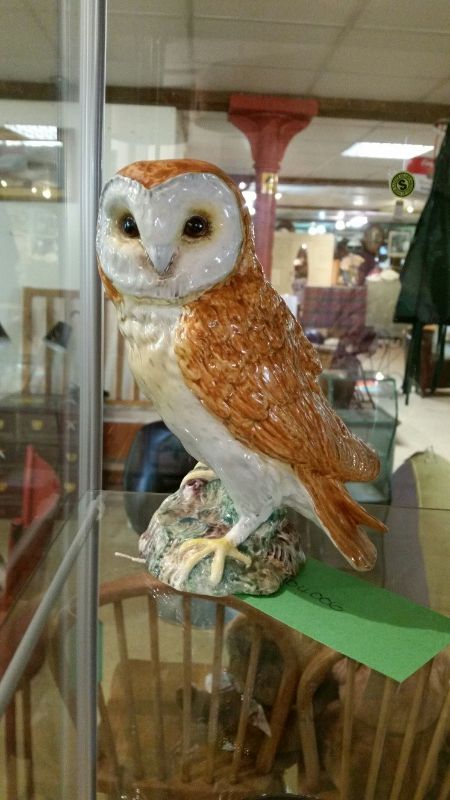 Beswick, glazed owl. Makers stamp to base