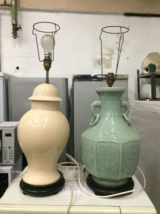 Pair of large vintage lamp bases, PAT tested - Image 4 of 4