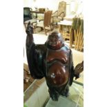 Substantial "happy buddha" figurine, possible bronze /reclaimed bronze