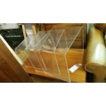 Set of 3 small perspex nest of tables