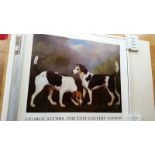 Art exhibition poster 1984, The Tate Gallery featuring George Stubbs with his Pair of Foxhounds