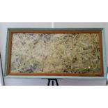 after Jackson Pollock, large lithographic print "Number 27" painting from 1950. Frame measures 84