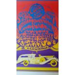 COSMIC CAR SHOW/ DELANO STRIKE BENEFIT (KELLEY /MOUSE). Early 70s reprint by San Francisco Poster