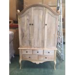 *Triple Armoire - Unused. Lightly waxed mango wood