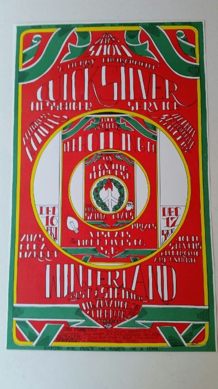 WINTERLAND CHRISTMAS SHOW (GUT). Early 70s reprint by San Francisco Poster Co. Sheet measures 30.5 x - Image 2 of 13