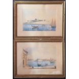 Joseph Galea, pair of watercolour paintings, views of Malta, each signed & titled, each 19 x