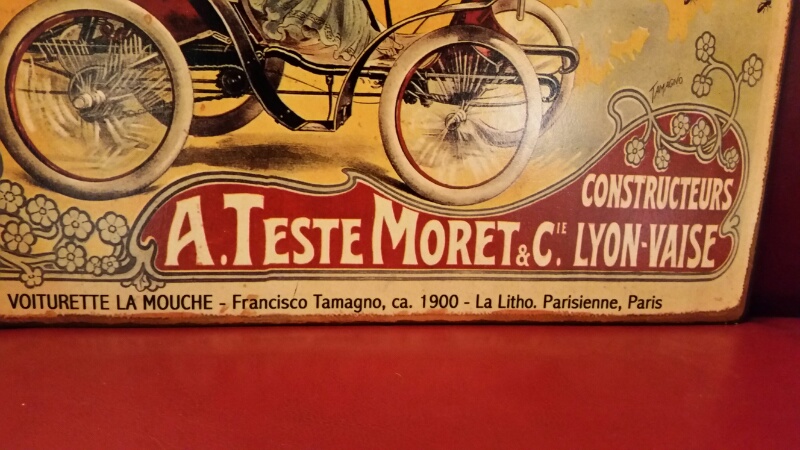 *Repro' metal sign for La Mouche cars, approx 20cm x 30 cm *this item will have VAT added to the - Image 3 of 3
