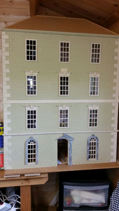 Magnificent 4- storey Georgian dolls house with all contents and a box of spares to complete a few - Image 3 of 37