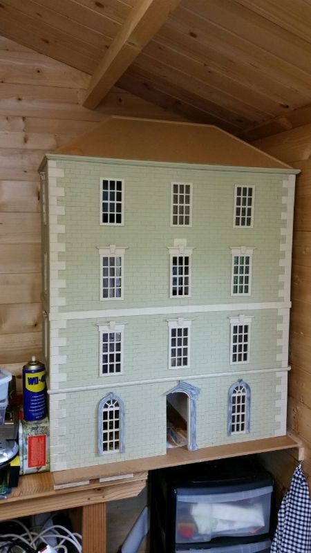 Magnificent 4- storey Georgian dolls house with all contents and a box of spares to complete a few - Image 2 of 37