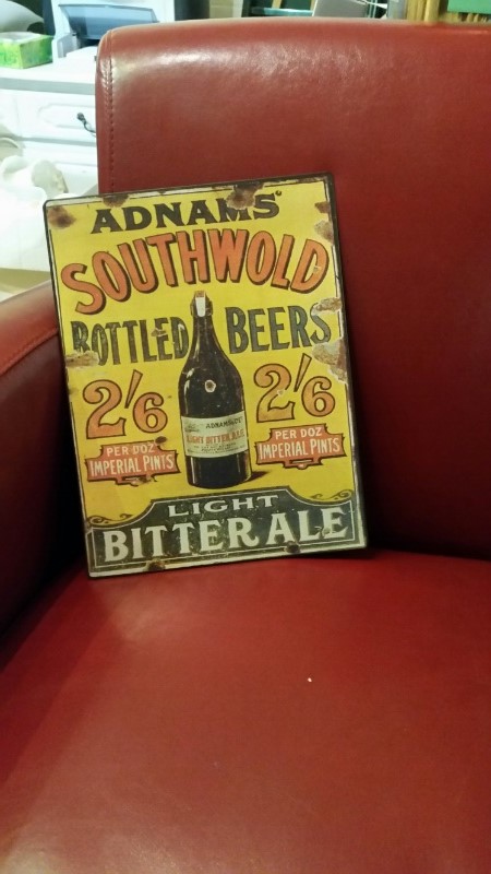 *Retro metal repro' sign depicting Adnams Southwold beer, measures approx 26 x 35 cm *this will have - Image 2 of 3