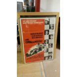 Original 1970 film poster from a private collection. The Challengers (Grand Prix) poster