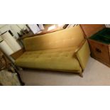 Circa 1940's sofa / day bed. Stylish item in original fabric 200cm long, 49cm seat depth {approx
