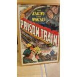 Original 1930's film poster from a private collection. USA Prison Train poster starring Fred Keating