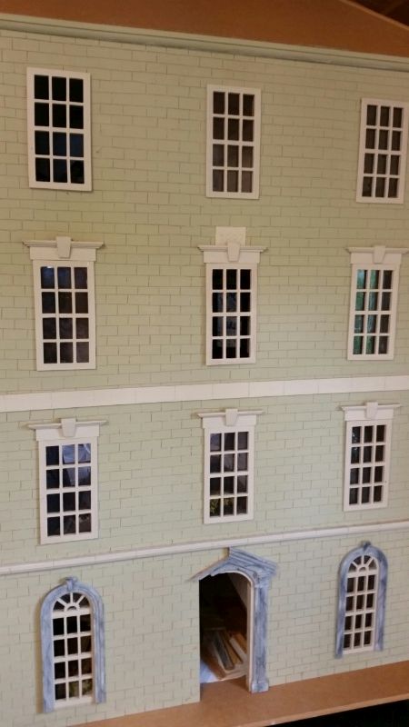 Magnificent 4- storey Georgian dolls house with all contents and a box of spares to complete a few - Image 4 of 37