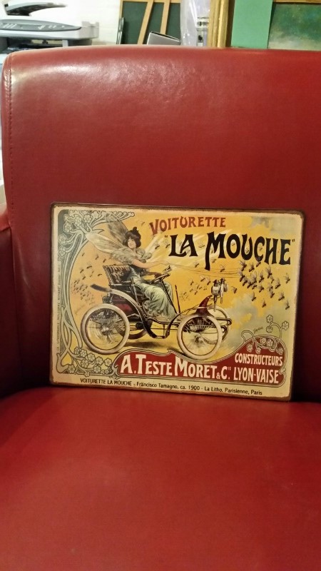 *Repro' metal sign for La Mouche cars, approx 20cm x 30 cm *this item will have VAT added to the - Image 2 of 3