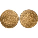 BRITISH COINS, Edward III, fourth coinage, pre-treaty period (1351-1361), noble, London, king with