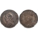 BRITISH COINS, Oliver Cromwell, shilling, 1658, dr. bust l., rev. crowned shield of arms (S.3228;