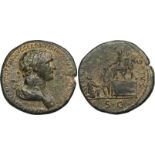 ANCIENT COINS, ROMAN COINS, Trajan (AD 98-117), sestertius, Rome, AD 116, laur. and dr. bust r.,