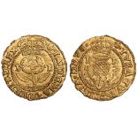 BRITISH COINS, James I, second coinage, thistle crown, mm. escallop (1606-7), crowned rose between