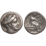 ANCIENT COINS, GREEK COINS, Euboia, Histiaia (mid 4th century BC), silver tetrobol, head r., rev.