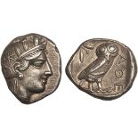 ANCIENT COINS, GREEK COINS, Attica, Athens (449-413 BC), silver tetradrachm, head of Athena r., in