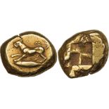 ANCIENT COINS, GREEK COINS, Mysia, Kyzikos (500-450 BC), electrum stater, lioness or panther running