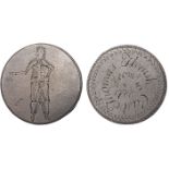 Thomas Thrush, a convict of the Second Fleet, a Georgian halfpenny, smoothed and engraved both