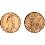 G Victoria, half sovereign, 1892, ‘Jubilee’ bust l., no JEB on truncation, rev. crowned high