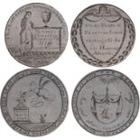Death: ‘Memento Mori’, a George III ‘Cartwheel’ penny, smoothed and engraved both sides, cherub with