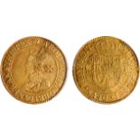 † Charles I, milled coinage (1631-1632), double crown, by Nicholas Briot, mm. flower and B/B,