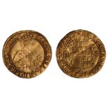 James I, second coinage, unite, mm. tower (1612-1613), crowned fourth bust r., holding orb and