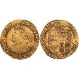 James I, third coinage, laurel, mm. thistle (1621-3), third laur. bust l., rev. long cross fleury