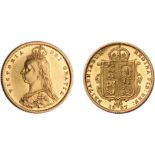 G Victoria, proof half sovereign, 1887, ‘Jubilee’ bust l., rev. crowned shield of arms (S.3869),