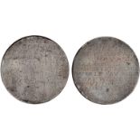 Hugh Bate, a Georgian penny, smoothed and engraved both sides with pin-pricked legend, A POOR SLAVE,
