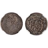 George IV, shilling, 1821, laur. head l., rev. crowned, garnished shield (S.3810; ESC.1247),