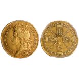 † James II, half guinea, 1686, elephant & castle, laur. bust l., rev. crowned cruciform shields,