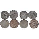 Births, a halfpenny, 1772, the obverse smoothed and engraved around basket of flowers, ‘Aaron