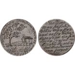Humphery Tompson, a Georgian penny smoothed and engraved both sides, ‘Humphery Tompson – Born May