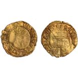 James I, second coinage, gold halfcrown, mm. rose (1605-1606), crowned first bust r., rev. crowned
