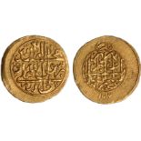 Zand, Karim Khan (1166-1193h), quarter muhur, Dar al-Saltinat Tabriz 1187h, wt. 2.73gms. (KM.530.7),