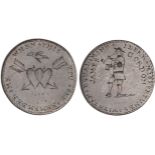 James Gordon, a Georgian halfpenny, smoothed and engraved both sides, JAMES GORDON, a one-legged