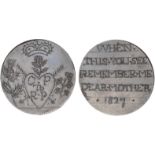 CP To RP, a Georgian penny, smoothed and engraved both sides with pin-pricked image and legend,