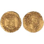 James I, second coinage, gold halfcrown, mm. plain cross (1618-1619), crowned fifth bust r., rev.