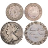 Birth, Queen Anne silver halfcrown (1708E), the reverse smoothed and engraved ‘James Wyatt Born 11th